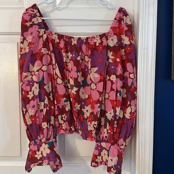 Women’s Free People Ariana Printed Top in Party Combo Size Large - Picture 4 of 9